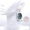 Paialco Oval Dangle Abalone Shell Earrings, Handmade Tree Shape Wrapped