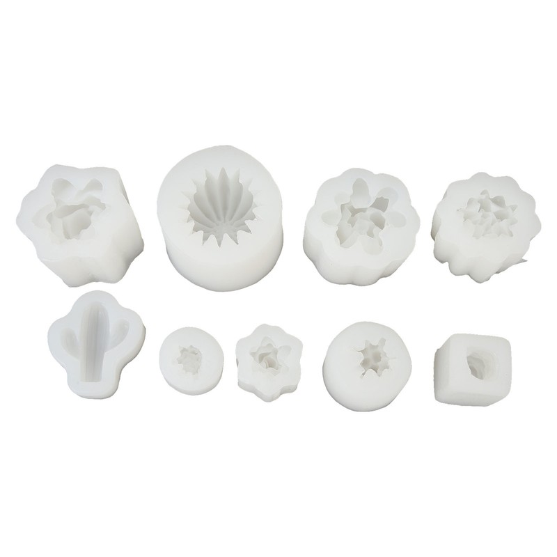 9Pcs Succulent Silicone Mold Soft Flexible Easy Release Easy to