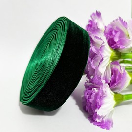 Qingxi Trading Co., Ltd. Caja de Regalo para Boda, Navidad, San Valentín, Manualidades de Bricolaje, decoración, Cinta de Terciopelo (Verde Oscuro, 1'' x 6 Yardas)