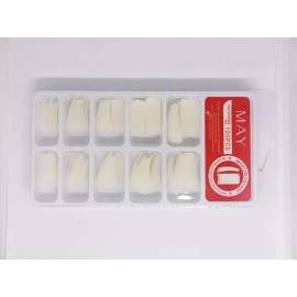 May Caja Con 100 Tips Para Uñas Natural, Frances, Transparentes Color Natural