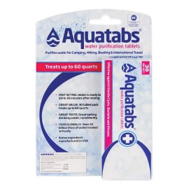 Tabletas purificadoras de agua Aquatabs de 49 mg (paquete de 30)