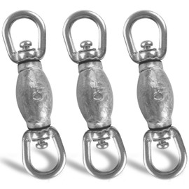 Fishing Weights Sinkers with Swivels,5pcs Trolling Weights Inline Fishing Weights Swivel Drop Shot Weights Quick Set Up Fishing Sinkers with Inner Swivels Saltwater Freshwater