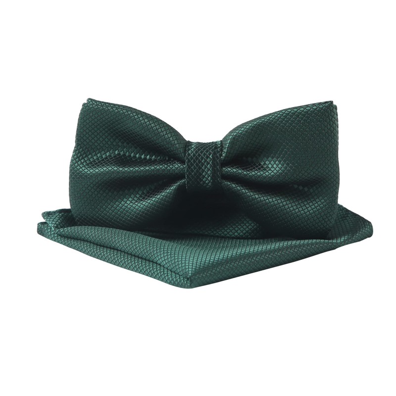 Massi Morino Bow Tie with Pocket Square for Men Set