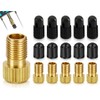 KAPSING Bicycle Valve Adapter Set, 5 Brass Valve Adapters and