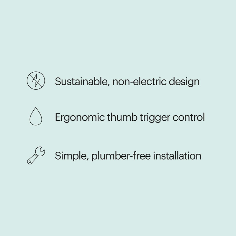 Brondell PS-91W PureSpa Essential Handheld Bidet Sprayer for Toilets, Includes