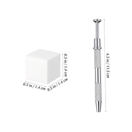 Baluue Stainless Steel 4-prong Grabber for Nail Sponge 51pcs Soft Sponges for Nail Art Makeup