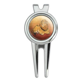 GRAPHICS & MORE Dad Lion and Cub Golf Divot Repair Tool and Ball Marker