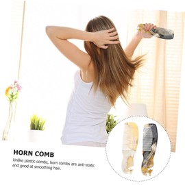 TOVINANNA Sets Unique Shape Horn Hair Comb Smooth Material Handmade Natural Ox Horn Massage Tool Pcs