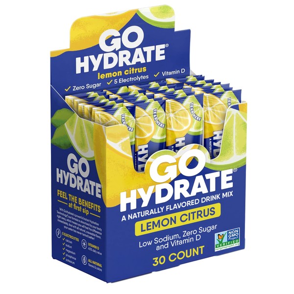 GoHydrate GoHydrate Instant Hydration Powder Packets - Low Sodium Electrolytes