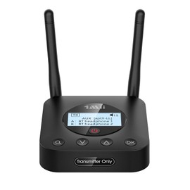 1Mii Transmitter Bluetooth TV Bluetooth Transmitter 5.2 Optical Digital RCA Coaxial AUX Connection APTX LL Low Latency HD Simultaneous for 2 Devices Long Range Audio Transmitter for TV/PC/Projector
