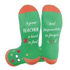 Funny Gifts for Best Teacher Thank You Teacher Gifts Appreciation Thanksgiving Christmas Leaving Retirement Xma Gifts for Nursery Teachers Teaching Assistant Women Novelty Stocking fillers Socks