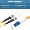 Fibergaga-OS2 LC/UPC to ST/UPC Fiber Patch Cable,Single-Mode Fiber, Duplex 9/125µm,OD