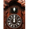 Rylai Cuckoo Clock Vintage Large Wooden Wall Clock Handcrafted 13x9.5