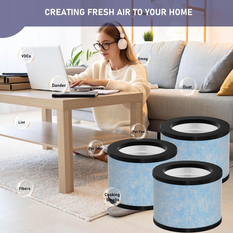 TZ-K1 DH-JH01 HEPA Replacement Filter Compatible with AROEVE MK01 MK06