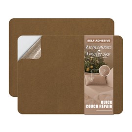 Azobur Fabric Couch Repair Patch 8.3 x 11 inches,Self-Adhesive Fabric Repair Patch for Furniture,Handbag,Sofa,Car Seats-(Brown)