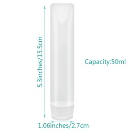 Nydotd 18 Pack Travel Size Plastic Squeeze Bottles for Liquids, 50ml/1.7oz TSA Approved Travel Bottles Makeup Toiletry Cosmetic Containers Leak-Proof Travel Containers with Flip Caps Refillable (50ml)