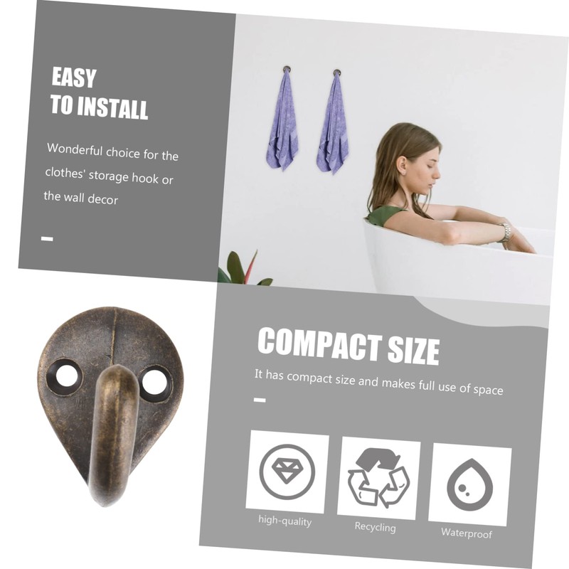 LABRIMP 4pcs Wall Clothing Storage Hanger Wall Coat Hook Easy