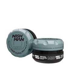Nishman Hair Styling Wax M10 150 ml | Matte Look | Ultra Strong Hold | Hair Wax Matte Clay | Men's Hair Gel