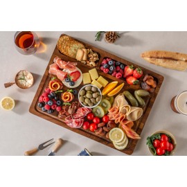 THETCHRY Walnut Wood Cutting Boards for Kitchen, Large Chopping Board Double Sided, End Grain Cutting Board with Handle, Charcuterie Butcher Block for Meal Prep & Serving with Gift Box, 17"×13"×1"