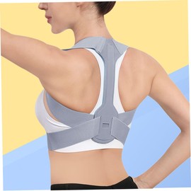 PACKOVE 1Pc Adjustable Posture Belt for Adults Sitting Posture Support for Hunchback and Discreet Design Comfortable Fit Grey