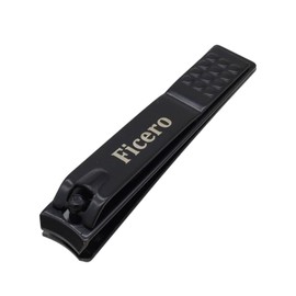 Ficero Nail Clippers, Ultra Sharp Sturdy Fingernail and Toenail Clipper Cutters, Black