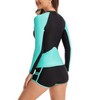 Yateen Women's Long Sleeve Sun Protection Rash Guard Wetsuit Two