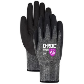 MAGID D-ROC ANSI A6 NitriX Palm Coated Touchscreen Gloves, 12 Pairs, Size 11/2XL, GPD820