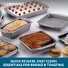 Farberware Nonstick Steel Bakeware Set with Cooling Rack, Baking Pan
