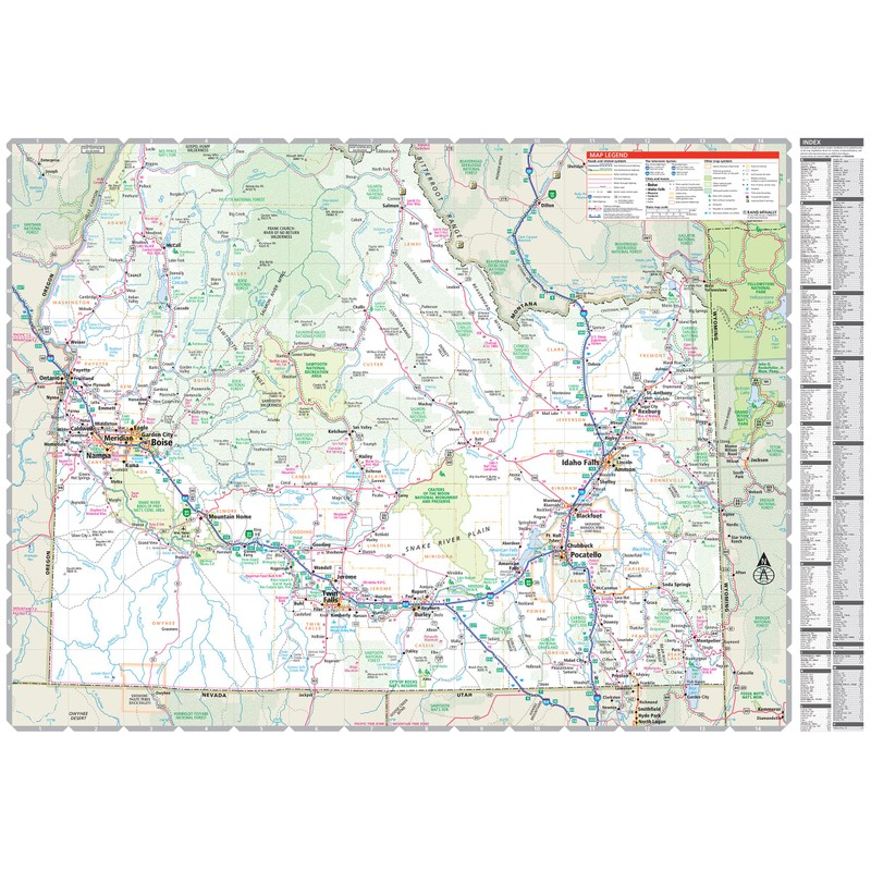 Rand McNally Easy to Read: Idaho State Map