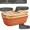 Steinzeit Bread Box Made from Breathable Terracotta (9.8x5.1x3.9 inches) -