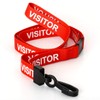 CKB Ltd® 10x Red VISITOR LANYARDS Breakaway Safety Lanyard Neck
