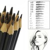 12 Graded Pencils - Draws, Tones & Shades without mess