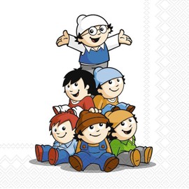 Serviettes Your Motif Gud'n Hungaa Orange Mainzelmännchen 25 x 25 cm Pack of 20 Cocktail