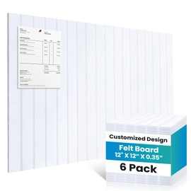 Large Cork Bulletin Board Alternative 36"x24", 6 Pack Felt Cork Board Tiles for Office Wall, Decorative Pin Board Notice Board for Office Home School