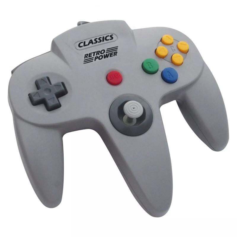 Retro Power N64 USB Controller (4-player pack) with 10' USB