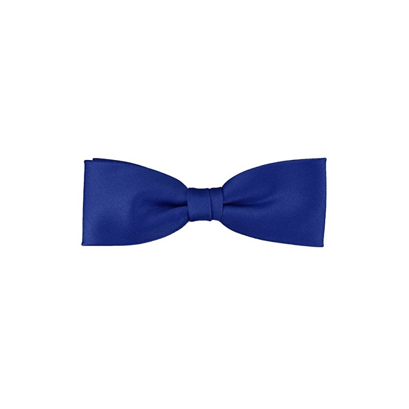 TigerTie Pre-Tied Slim Bow Tie Plain + Box, darkblue
