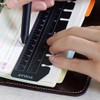 PHILSP 2 Pieces Black/Clear Plastic Page Marker Pouch Pagefinder Measuring