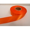 2 metres of 25mm Satin Ribbon Pumpkin Dark Orange Double