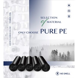 FORID Small Black Trash Bags, 4 Gallon Garbage Bags, 220 Counts Strong Plastic Trash Can Liners 15 Liter for Kitchen Bathroom Office Waste Basket - Durable & Thick Trash Bag