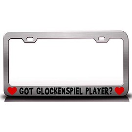 Custom Brother - GOT Glockenspiel Player w/Heart Music Musician Metal Car SUV Truck License Plate Frame Ch k31