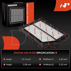 A-Premium Filtro de aire del motor compatible con Hyundai Elantra, Elantra GT, Tucson y Kia Forte, Forte5, Sportage, 2011-2018, 1.8L 2.0L, Panel rígid