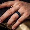 ThunderFit Silicone Wedding Rings for Men, Bevelled 2 Layers MidLine