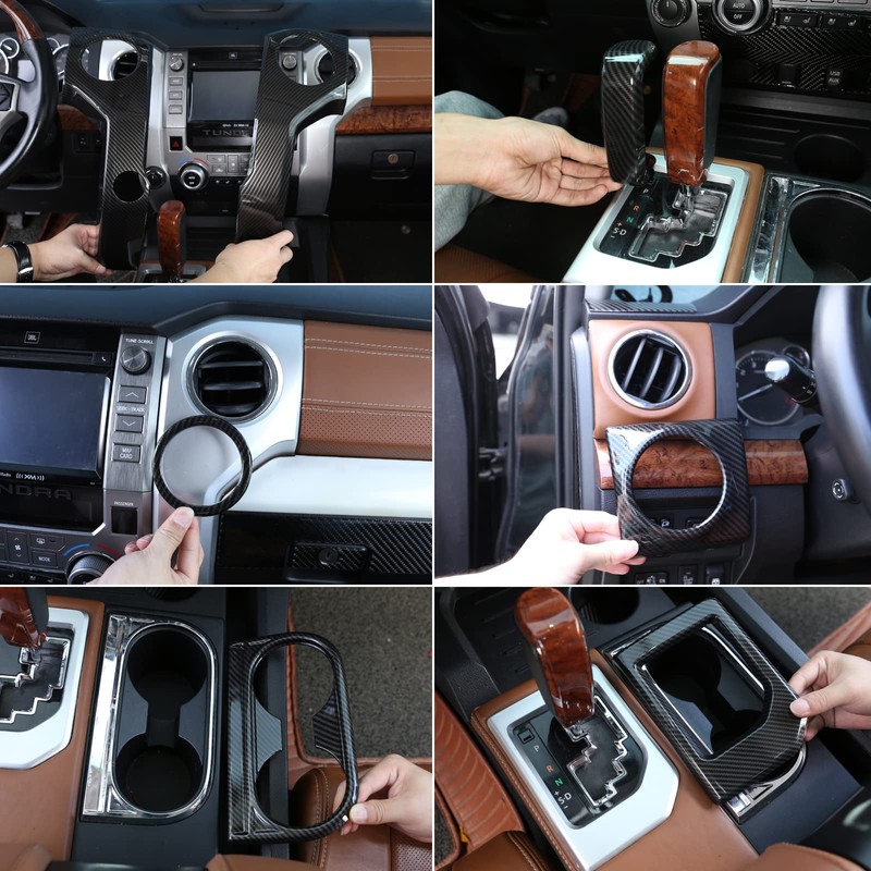 Fit for Toyot@ Tundra 2014-2021 Car Center Console Decoration Kit