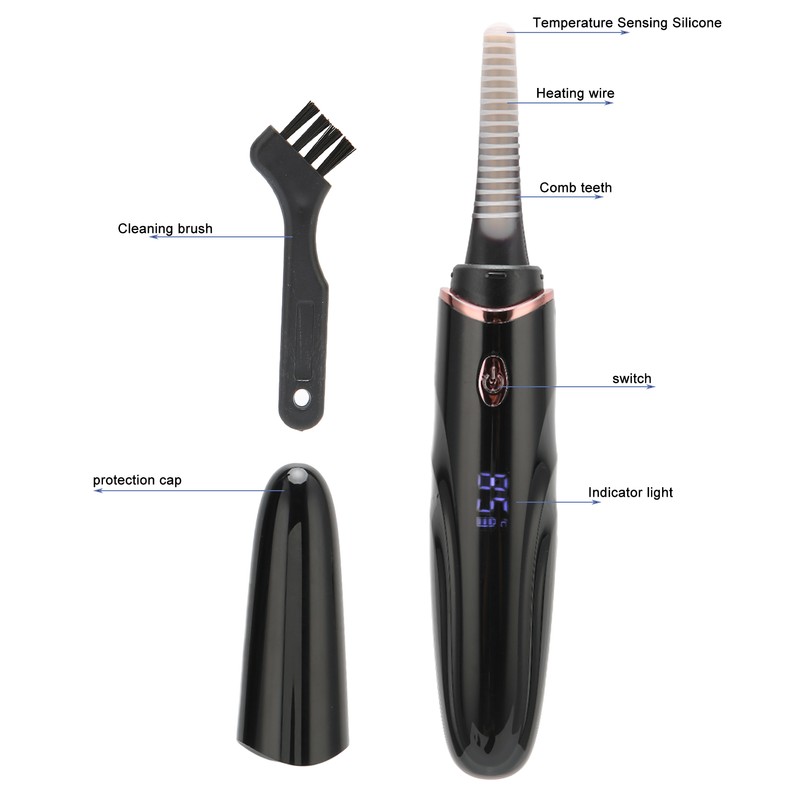 Heated Eyelash Curler Quick Heating USB Rechargeable Electric Lash Curling