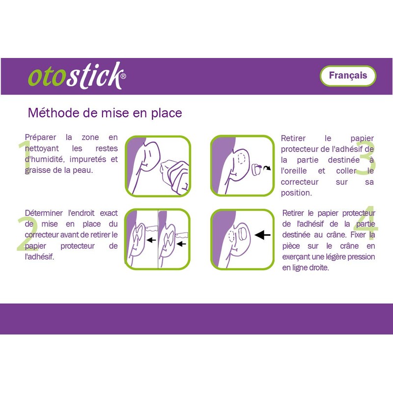 Otostick Cosmetic Correctors for Protruding Ears, Contains 8 Correctors, Ages