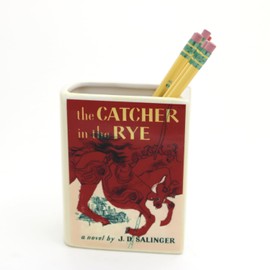 Catcher in the Rye book vase, pencil holder, ceramic book shaped, classic novel