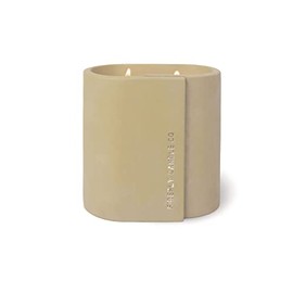 Paddywax Scented Candles Cirque Collection Soy Wax Candle in Oval Concrete Container, 12-Ounce, Green Bamboo