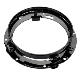 7 Inch Headlight Mounting Bracket - 7 Inch Headlight Round Mounting Bracket, Motorcycle Headlight Fork Mounting Bracket Replacement For Wrangler 2007-2016(Black)