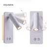 LED Wall Lamp Bedside Reading Light Plug-in 3W Headboard Wall