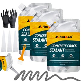 Concrete Crack Filler, High Elasticity Cement Crack Repair Sealant, Self-Leveling Waterproof Caulking Glue for Driveways, Walkways, Patios, Outdoor Concrete Joint Repair-3 PCS